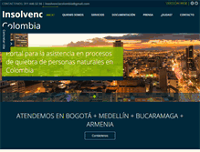 Tablet Screenshot of insolvenciacolombia.com